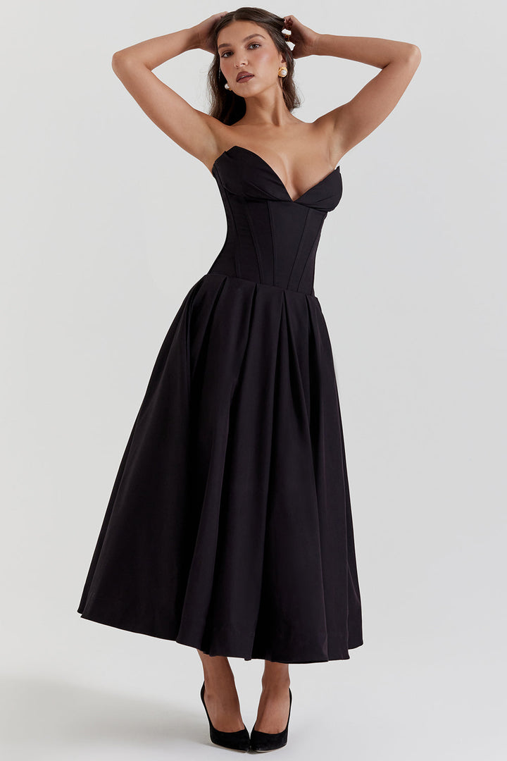 Lady Strapless Midi Dress