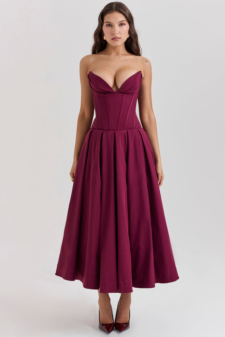 Lady Strapless Midi Dress