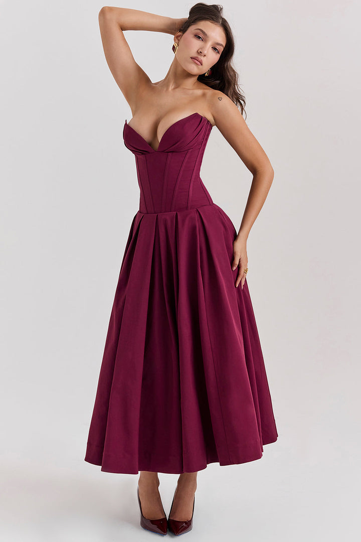 Lady Strapless Midi Dress