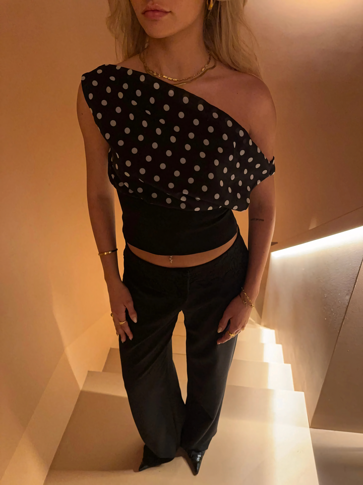 Kimmie polka dotted top