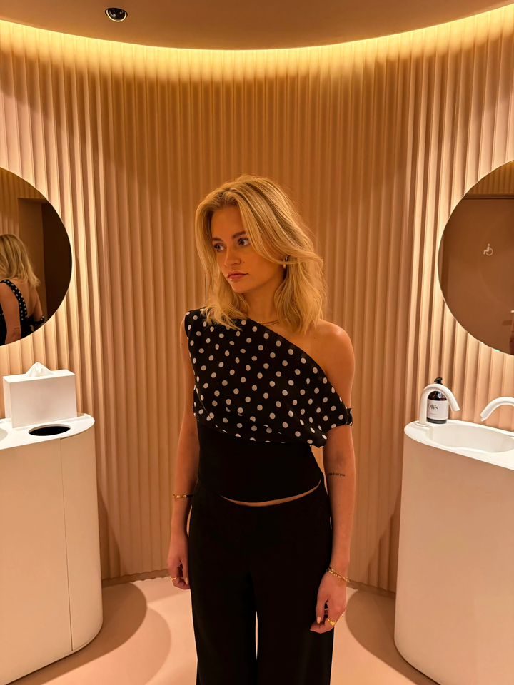 Kimmie polka dotted top