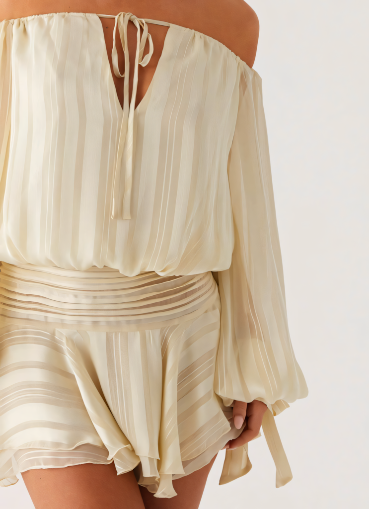 Balloon Sleeve Mini Dress